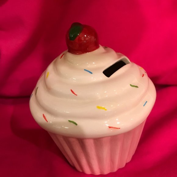 Ceramic Cupcake Coin Bank - Picture 1 of 6